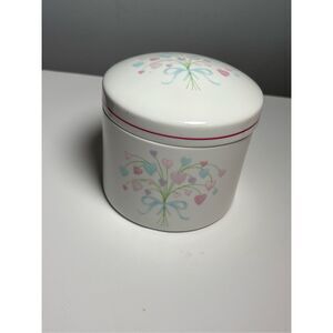 Heart & Floral Ceramic Container Trinkets croc